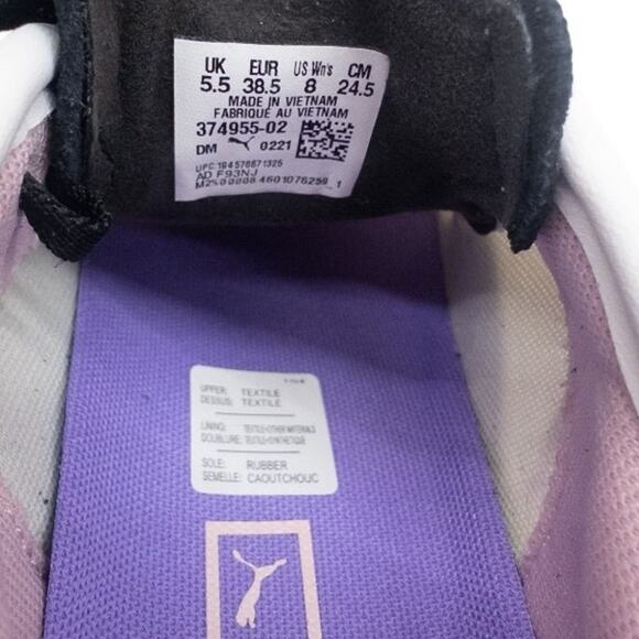 Puma Rise Rainbow Dash Women Size 8 Sneakers 374955-02 Purple Pink - Picture 8 of 8